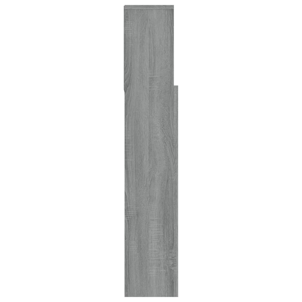 Kopfteil mit Ablagen Grau Sonoma 180x19x103,5 cm - Pazzar.ch