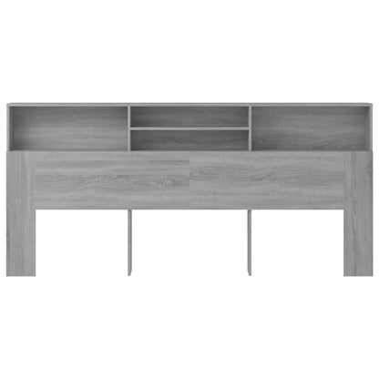 Kopfteil mit Ablagen Grau Sonoma 220x19x103,5 cm - Pazzar.ch
