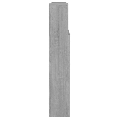 Kopfteil mit Ablagen Grau Sonoma 220x19x103,5 cm - Pazzar.ch