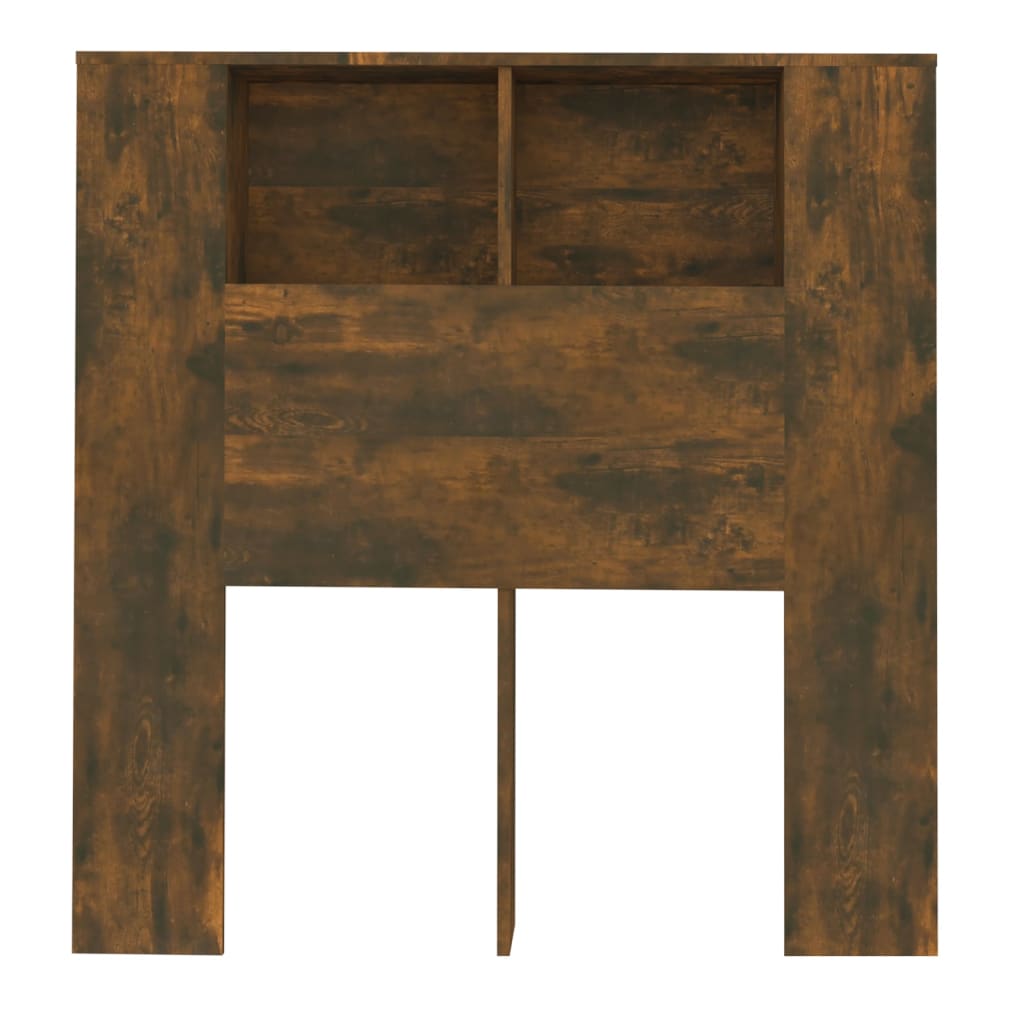 Kopfteil mit Ablagen Räuchereiche 100x18,5x104,5 cm - Pazzar.ch