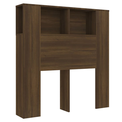 Kopfteil mit Ablagen Braun Eichen-Optik 100x18,5x104,5 cm - Pazzar.ch