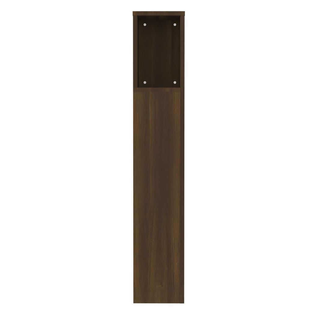 Kopfteil mit Ablagen Braun Eichen-Optik 100x18,5x102,5 cm