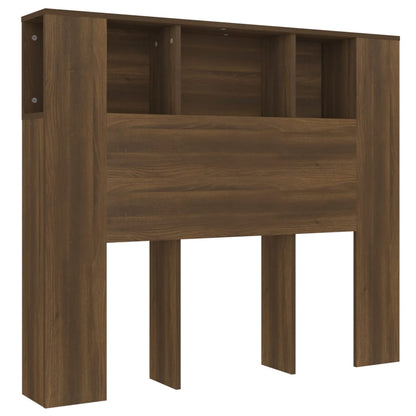 Kopfteil mit Ablagen Braun Eichen-Optik 120x18,5x102,5 cm - Pazzar.ch