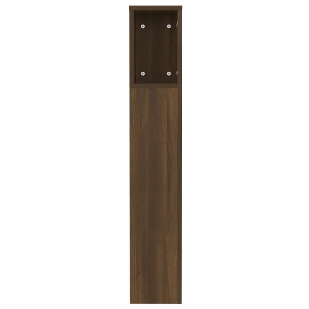 Kopfteil mit Ablagen Braun Eichen-Optik 120x18,5x102,5 cm - Pazzar.ch