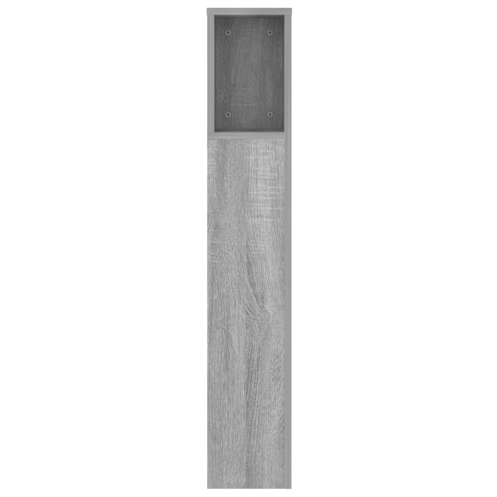 Kopfteil mit Ablagen Grau Sonoma 140x18,5x104,5 cm - Pazzar.ch