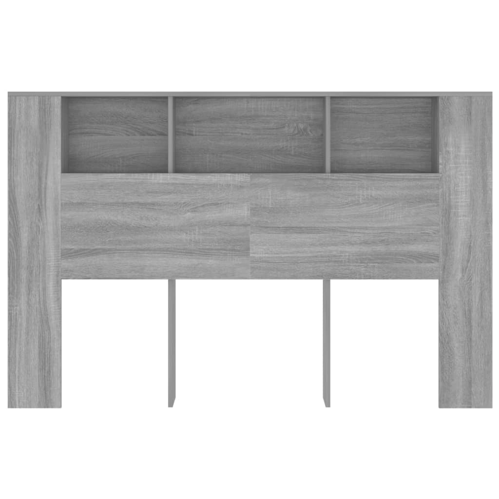 Kopfteil mit Ablagen Grau Sonoma 160x18,5x104,5 cm - Pazzar.ch