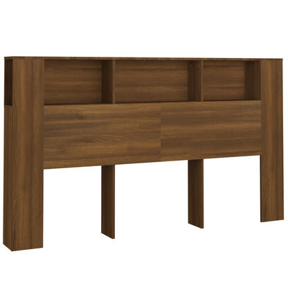 Kopfteil mit Ablagen Braun Eichen-Optik 180x18,5x104,5 cm - Pazzar.ch