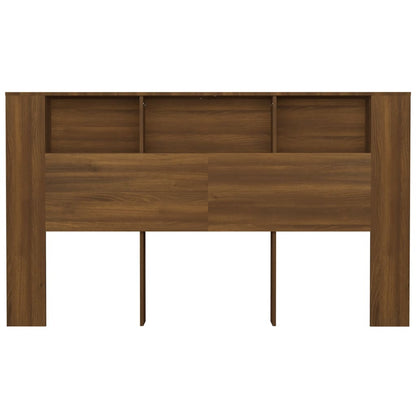 Kopfteil mit Ablagen Braun Eichen-Optik 180x18,5x104,5 cm - Pazzar.ch