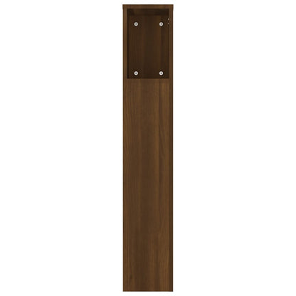Kopfteil mit Ablagen Braun Eichen-Optik 180x18,5x104,5 cm - Pazzar.ch