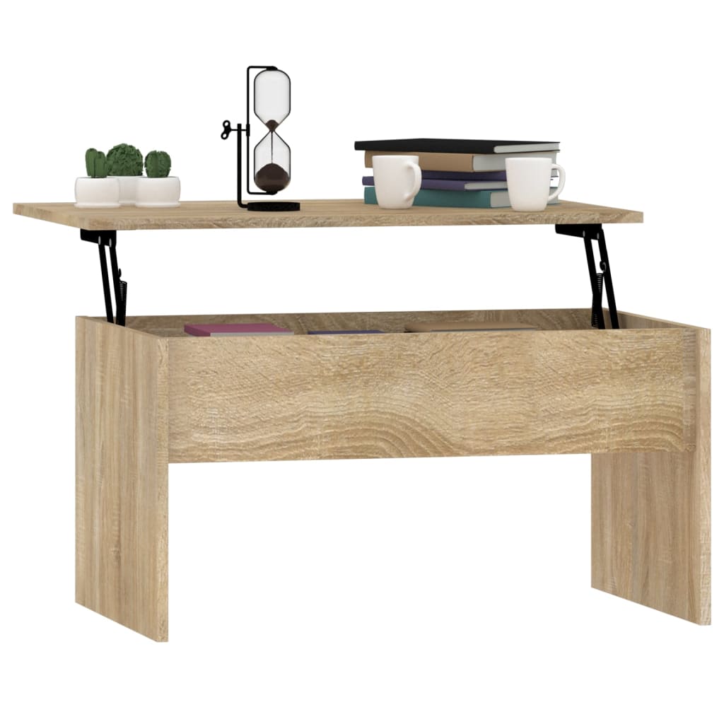 Couchtisch Sonoma-Eiche 80x50,5x41,5 cm Holzwerkstoff - Pazzar.ch