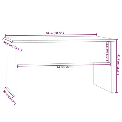 Couchtisch Sonoma-Eiche 80x50,5x41,5 cm Holzwerkstoff - Pazzar.ch