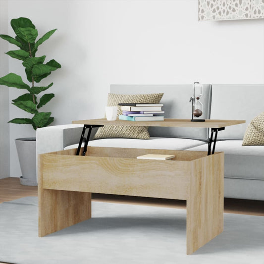 Couchtisch Sonoma-Eiche 80x50,5x41,5 cm Holzwerkstoff - Pazzar.ch