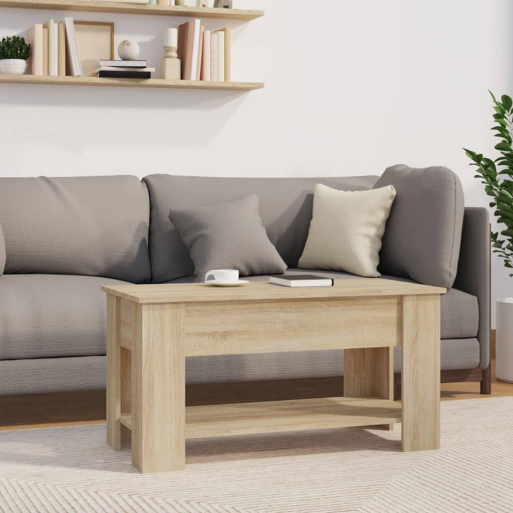 Couchtisch Sonoma-Eiche 101x49x52 cm Holzwerkstoff - Pazzar.ch