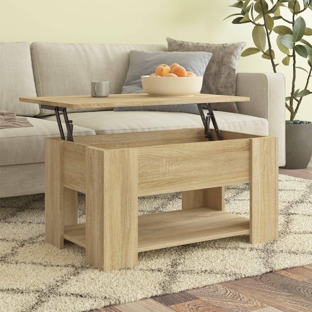 Couchtisch Sonoma-Eiche 79x49x41 cm Holzwerkstoff - Pazzar.ch