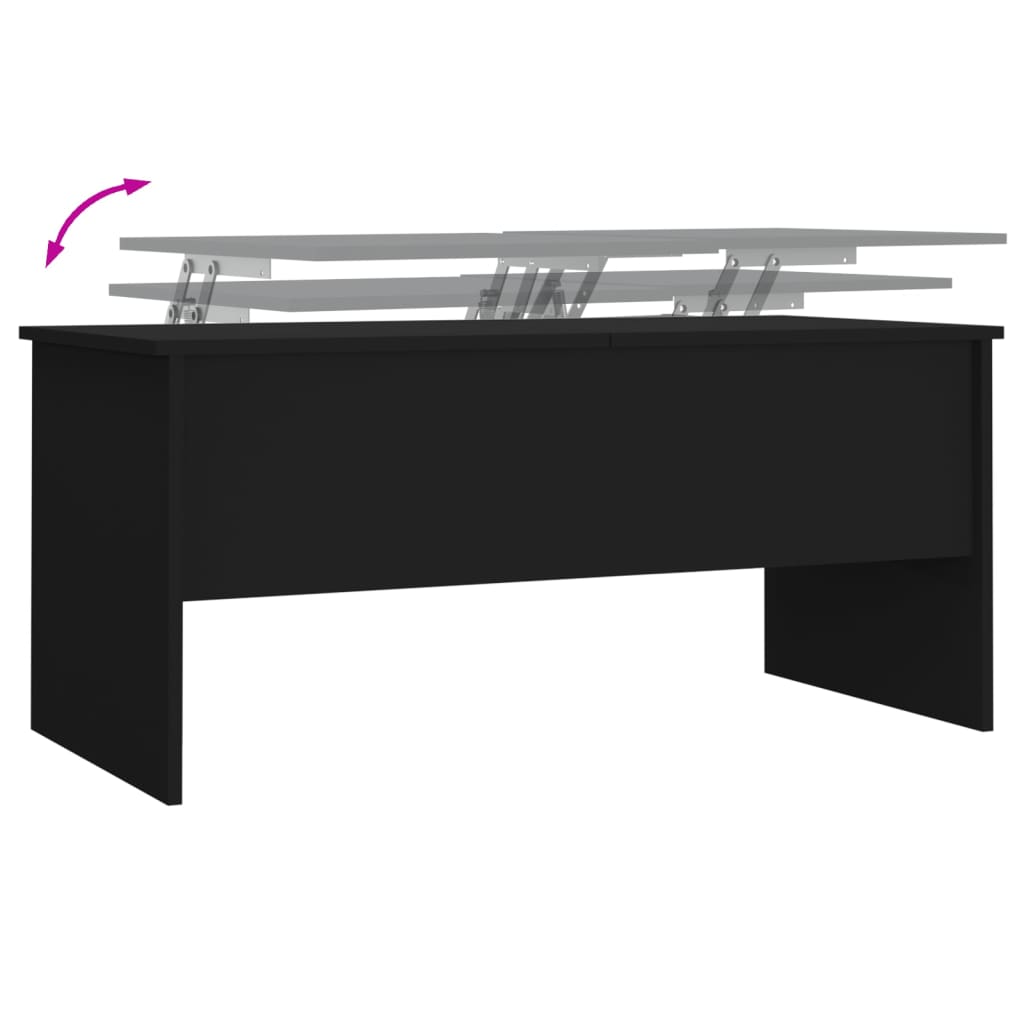 Couchtisch Schwarz 102x50,5x46,5 cm Holzwerkstoff - Pazzar.ch