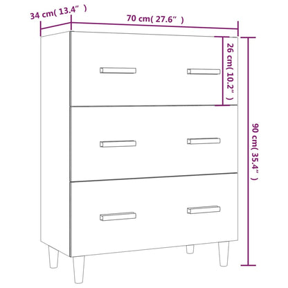 Sideboard Sonoma-Eiche 70x34x90 cm Holzwerkstoff - Pazzar.ch
