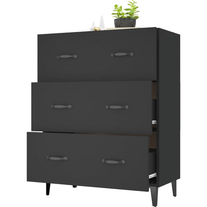 Sideboard Schwarz 69,5x34x90 cm Holzwerkstoff - Pazzar.ch