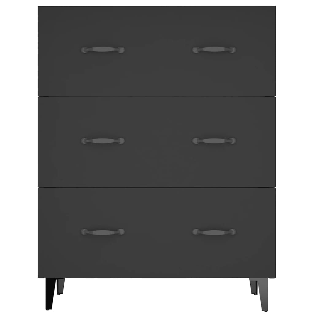 Sideboard Schwarz 69,5x34x90 cm Holzwerkstoff - Pazzar.ch