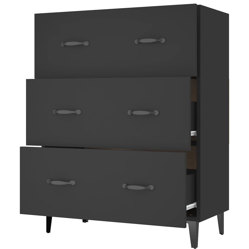 Sideboard Schwarz 69,5x34x90 cm Holzwerkstoff - Pazzar.ch