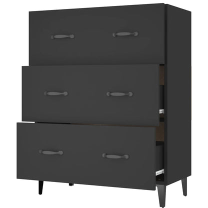 Sideboard Schwarz 69,5x34x90 cm Holzwerkstoff - Pazzar.ch