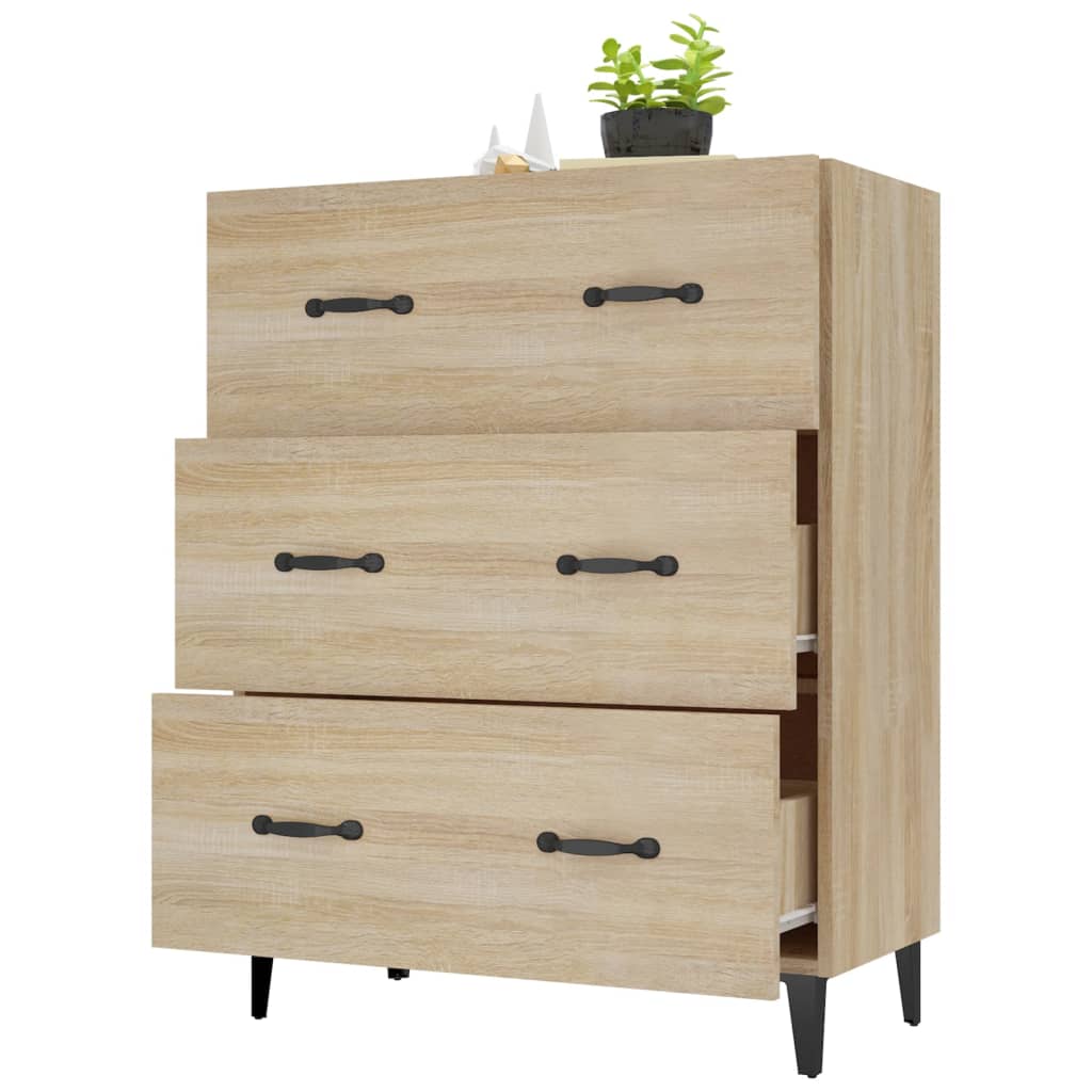 Sideboard Sonoma-Eiche 69,5x34x90 cm Holzwerkstoff - Pazzar.ch