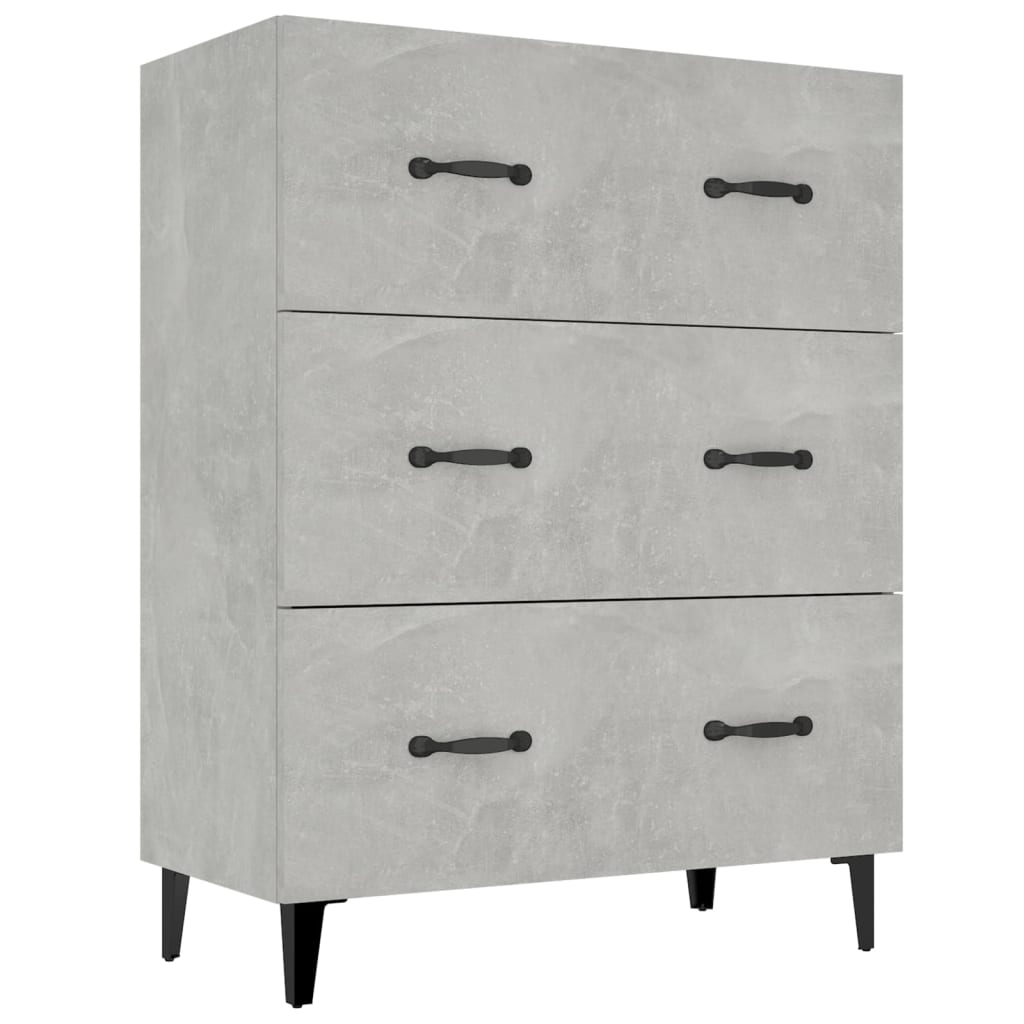 Sideboard Betongrau 69,5x34x90 cm Holzwerkstoff - Pazzar.ch