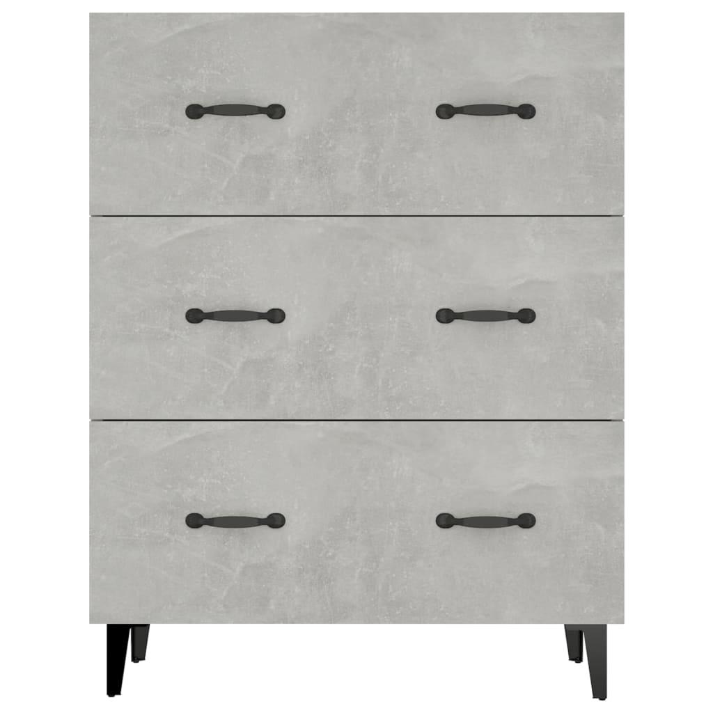 Sideboard Betongrau 69,5x34x90 cm Holzwerkstoff - Pazzar.ch