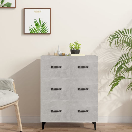 Sideboard Betongrau 69,5x34x90 cm Holzwerkstoff - Pazzar.ch
