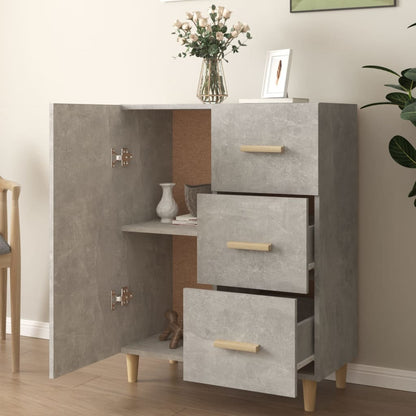 Sideboard Betongrau 69,5x34x90 cm Holzwerkstoff - Pazzar.ch