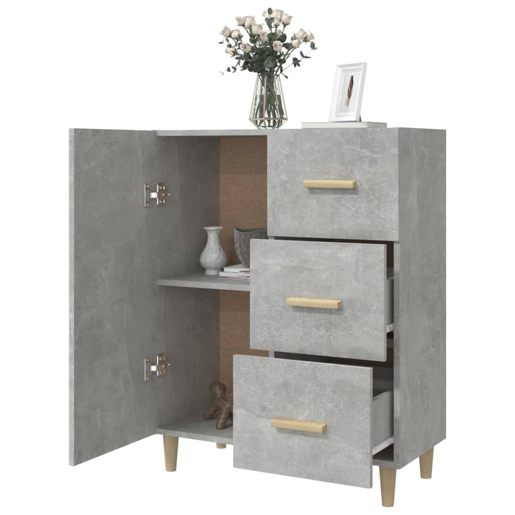 Sideboard Betongrau 69,5x34x90 cm Holzwerkstoff - Pazzar.ch