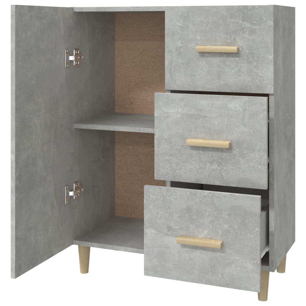 Sideboard Betongrau 69,5x34x90 cm Holzwerkstoff - Pazzar.ch