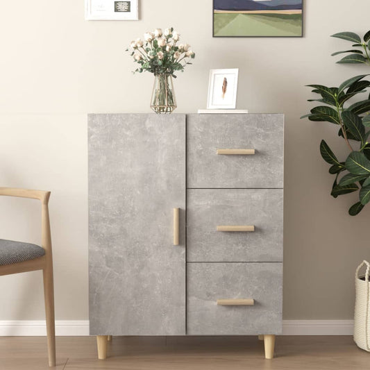Sideboard Betongrau 69,5x34x90 cm Holzwerkstoff - Pazzar.ch