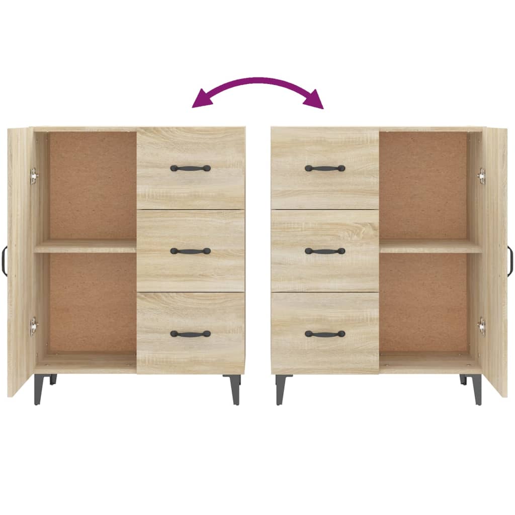 Sideboard Sonoma-Eiche 69,5x34x90 cm Holzwerkstoff - Pazzar.ch