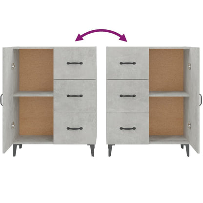 Sideboard Betongrau 69,5x34x90 cm Holzwerkstoff - Pazzar.ch