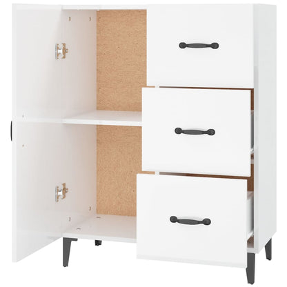 Sideboard Hochglanz-Weiß 69,5x34x90 cm Holzwerkstoff - Pazzar.ch