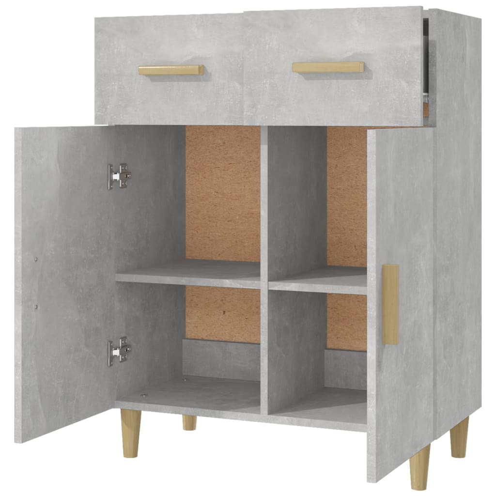 Sideboard Betongrau 69,5x34x89 cm Holzwerkstoff - Pazzar.ch