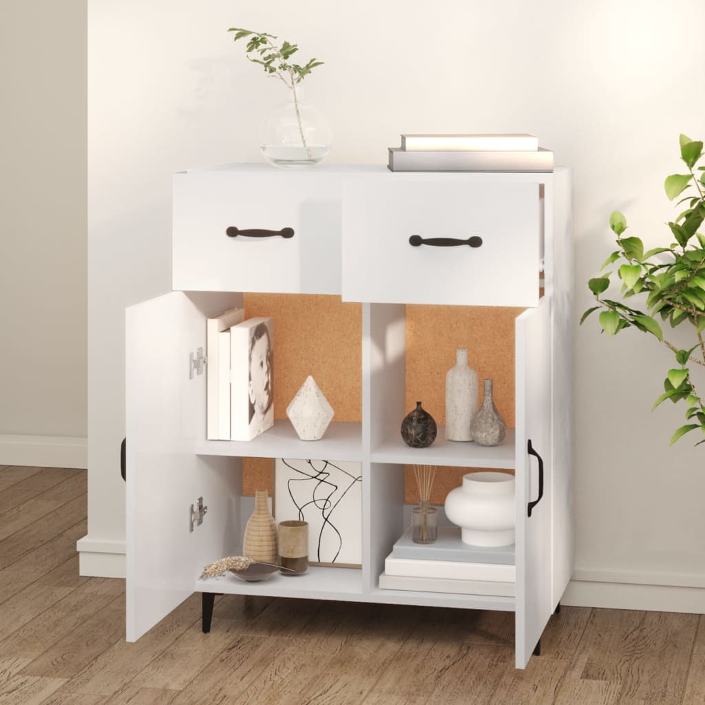 Sideboard Weiß 69,5x34x90 cm Holzwerkstoff - Pazzar.ch