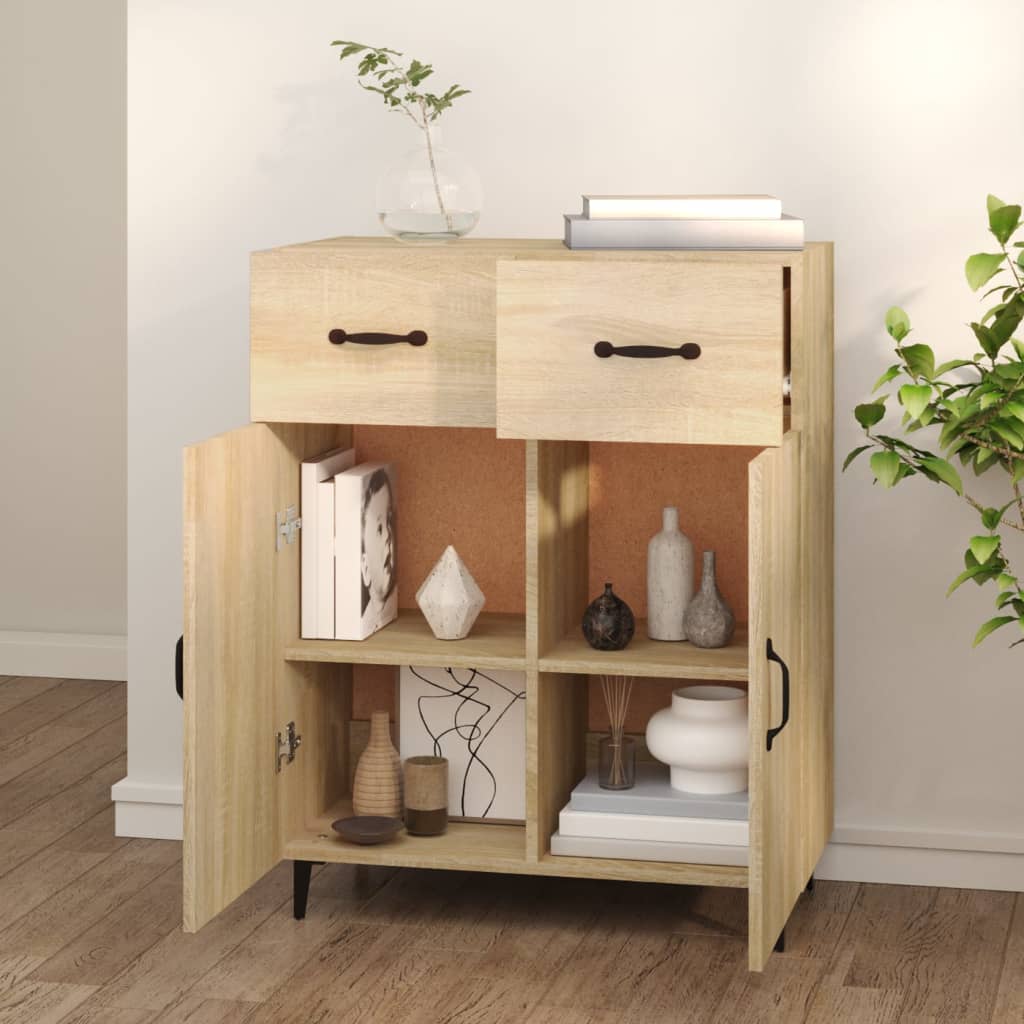 Sideboard Sonoma-Eiche 69,5x34x90 cm Holzwerkstoff - Pazzar.ch