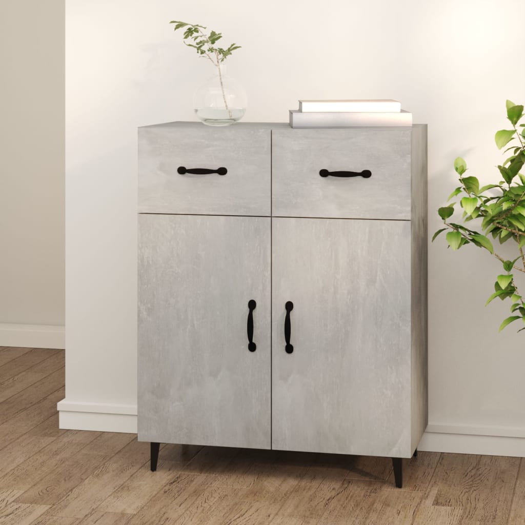 Sideboard Betongrau 69,5x34x90 cm Holzwerkstoff - Pazzar.ch