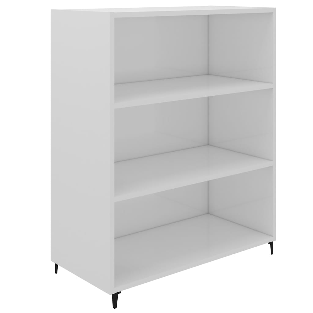 Sideboard Hochglanz-Weiß 69,5x32,5x90 cm Holzwerkstoff - Pazzar.ch