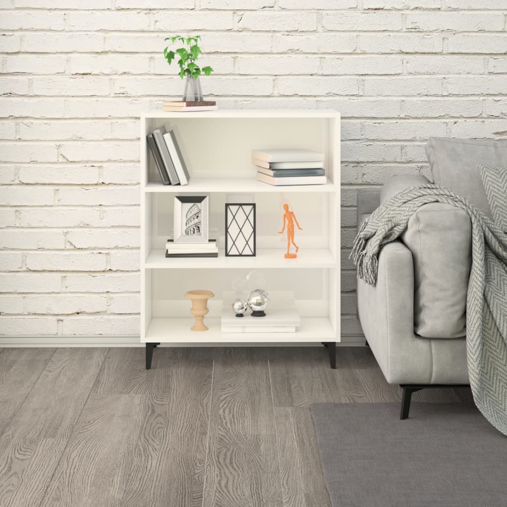 Sideboard Hochglanz-Weiß 69,5x32,5x90 cm Holzwerkstoff - Pazzar.ch