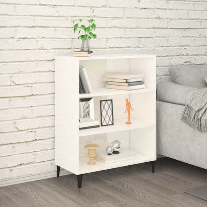 Sideboard Hochglanz-Weiß 69,5x32,5x90 cm Holzwerkstoff - Pazzar.ch