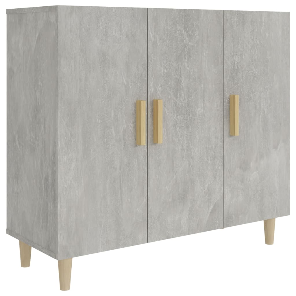 Sideboard Betongrau 90x34x80 cm Holzwerkstoff - Pazzar.ch
