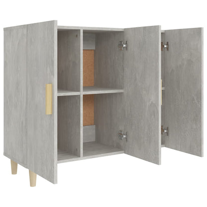 Sideboard Betongrau 90x34x80 cm Holzwerkstoff - Pazzar.ch