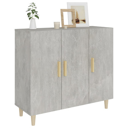 Sideboard Betongrau 90x34x80 cm Holzwerkstoff - Pazzar.ch