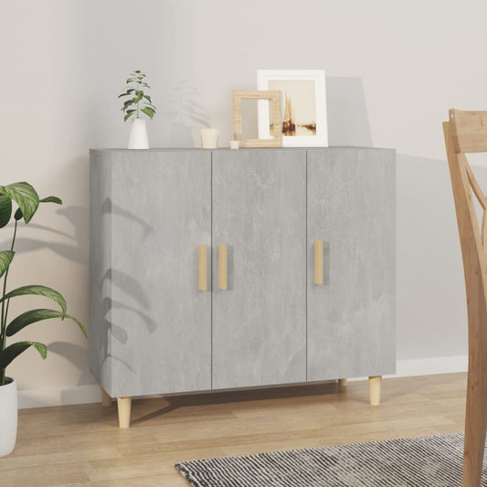 Sideboard Betongrau 90x34x80 cm Holzwerkstoff - Pazzar.ch