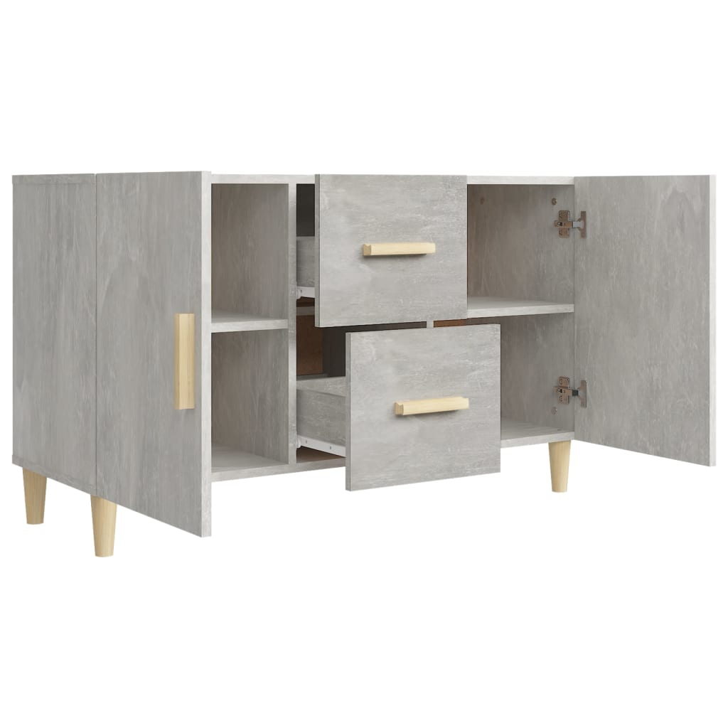 Sideboard Betongrau 100x36x60 cm Holzwerkstoff - Pazzar.ch