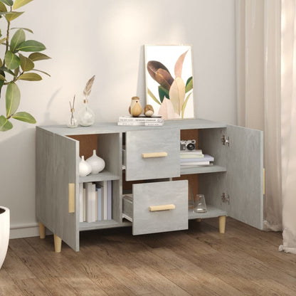 Sideboard Betongrau 100x36x60 cm Holzwerkstoff - Pazzar.ch