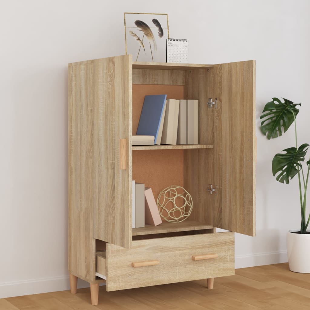 Highboard Sonoma-Eiche 70x31x115 cm Holzwerkstoff - Pazzar.ch