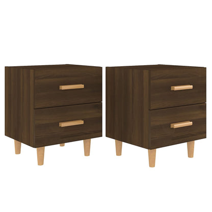 Nachttische 2 Stk. Braun Eichen-Optik 40x35x47,5 cm - Pazzar.ch
